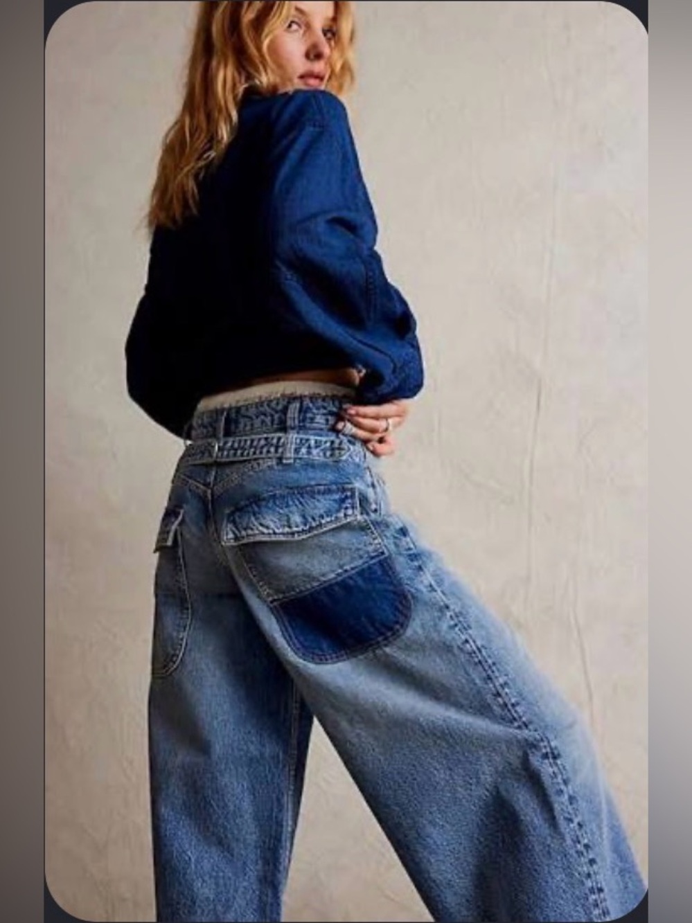 SOLD OUT- We The Free Waterfalls Baggy Denim